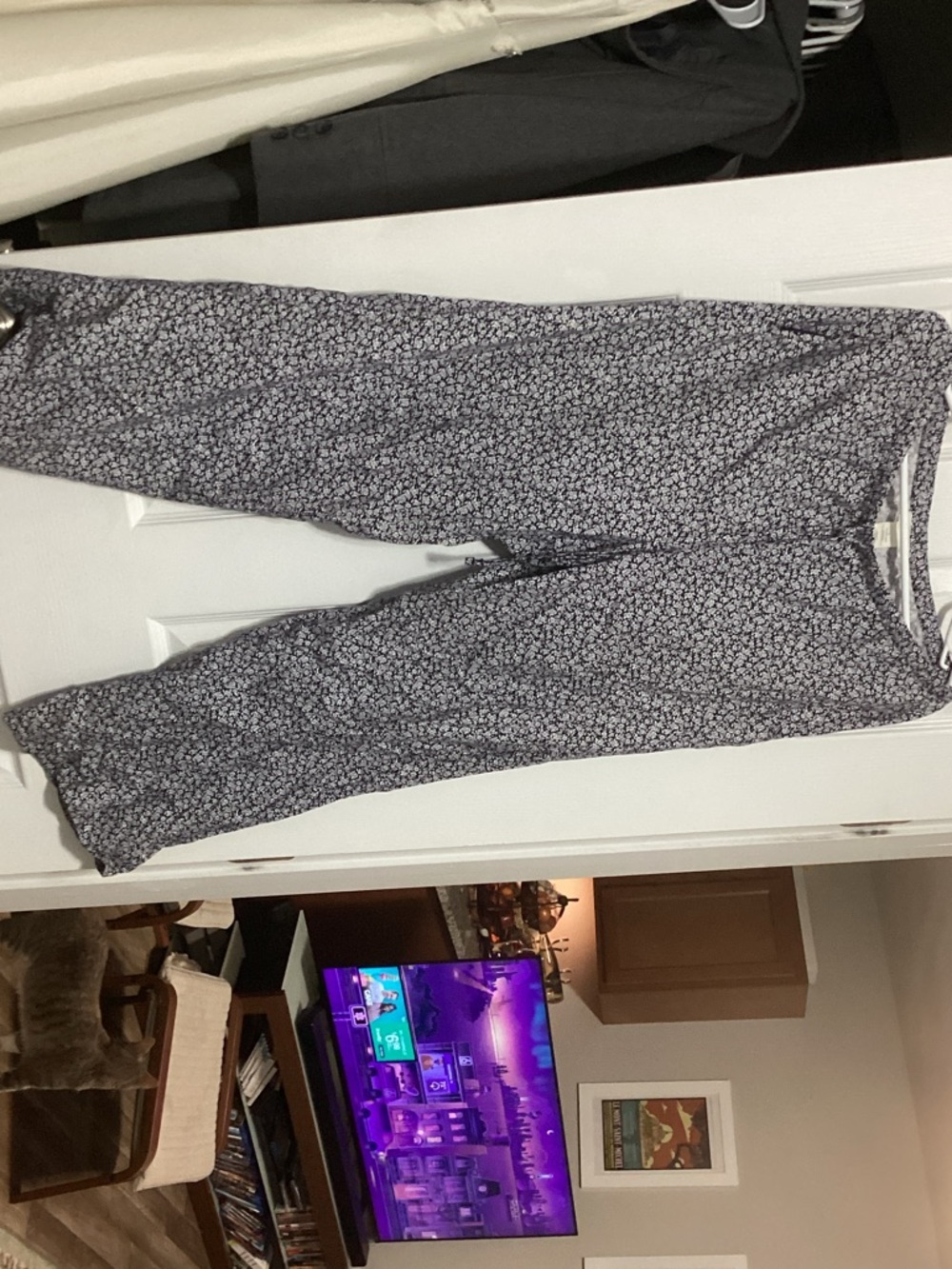 Ultra Flirt Navy and White Floral Jumpsuit